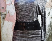 Geometric gray silver scale off shoulder, one sleeve 80 39 s - 90 39 s style wiggle mini dress. Sexy Edgy. size S.