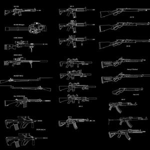 Highly detailed Rifle SVG Collection in Vector format