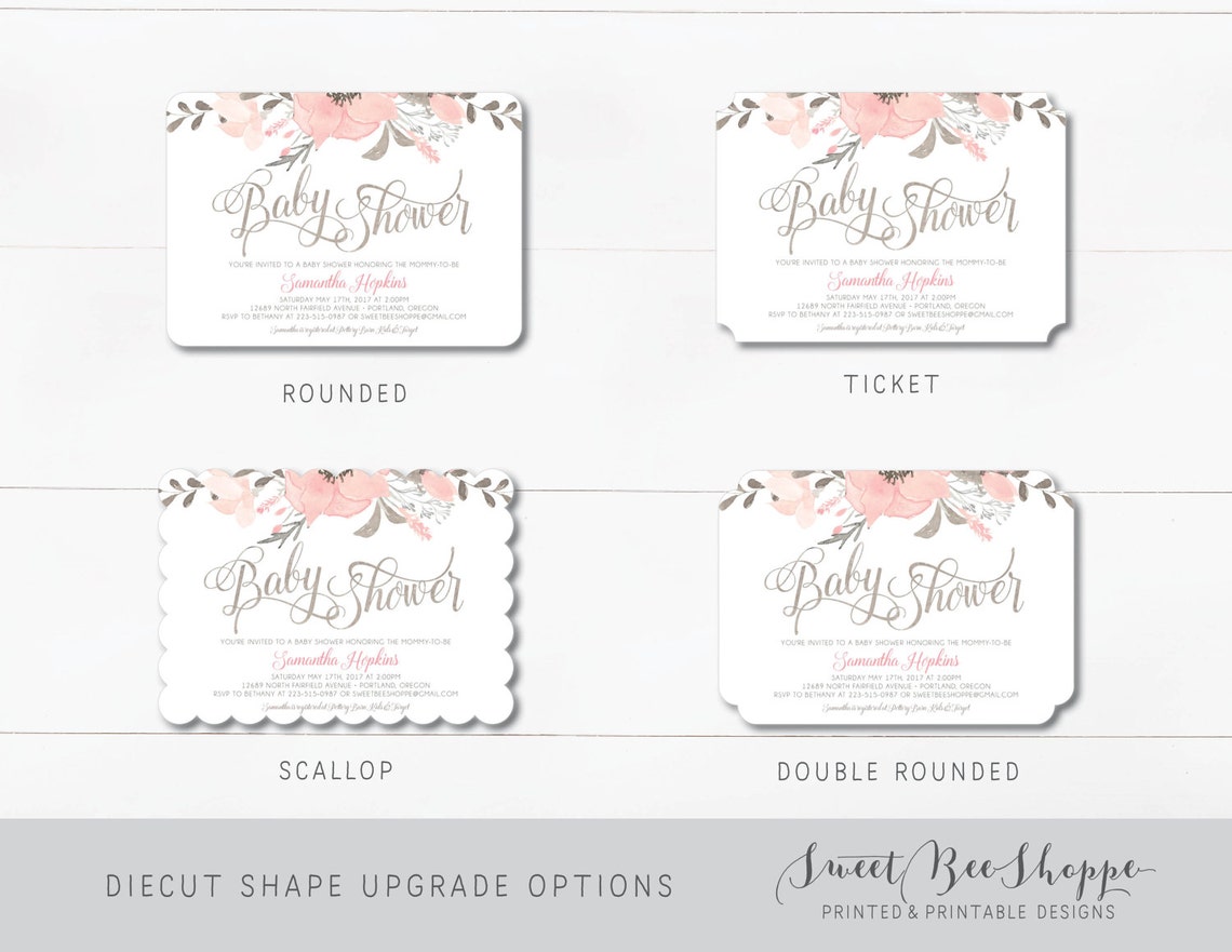 Floral Baby Shower Invitation: Girl Baby Shower Invite Baby - Etsy