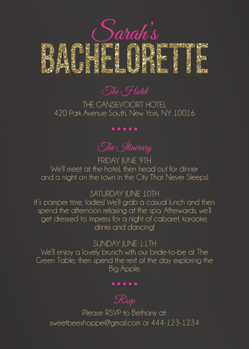 Bachelorette Party Invitation Chicago Bachelorette Invite Chicago Bachelorette Party Invite Chicago Skyline Bachelorette Invitation