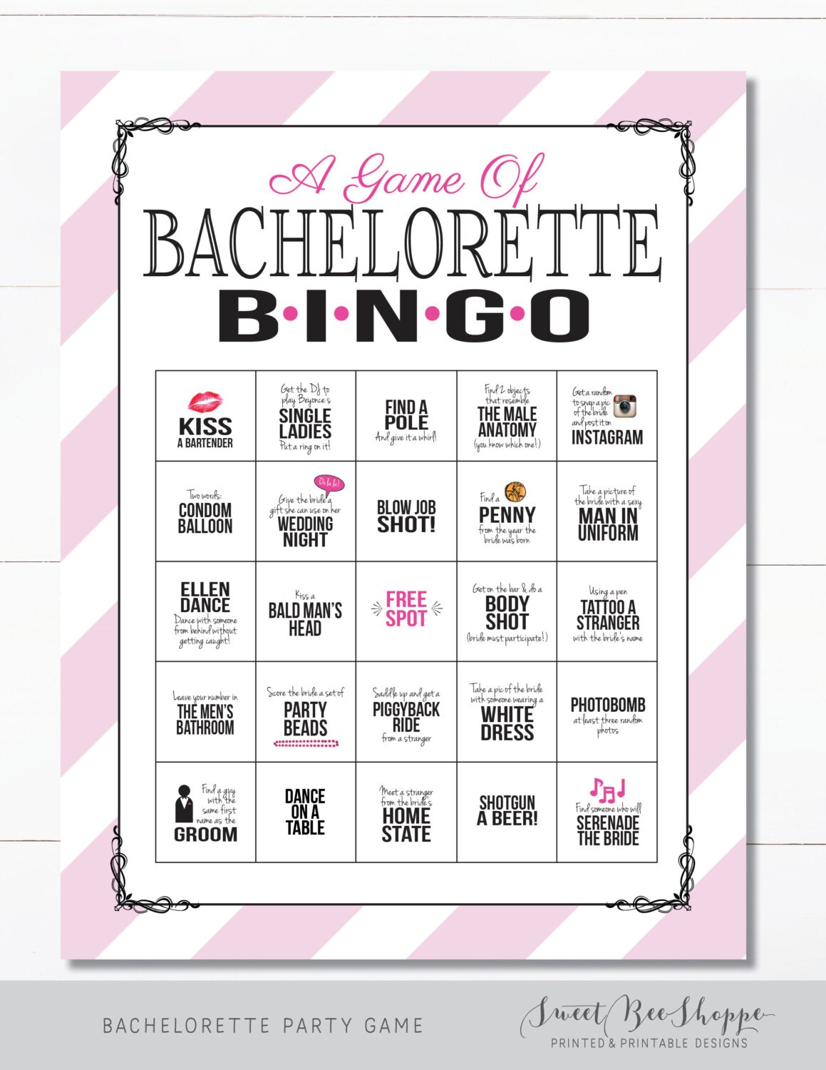 Bachelorette Party Game Instant Download Printable Etsy