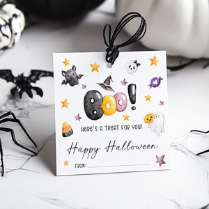 Afdrukbare Halloween-tag. Tag Halloween-traktatie, Halloween-label