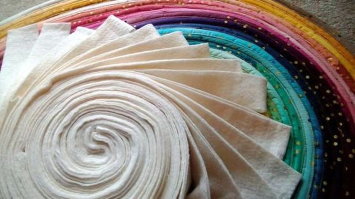 50 yards natural 100 cotton batting strips 2.5 inches Pellon Etsy