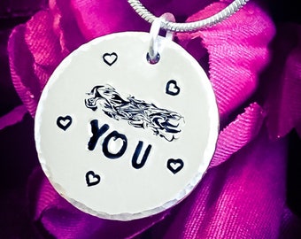 Mature Hand Stamped Necklace. F*** You Necklace, Swear Word Necklace, Rude Jewellery, Curse Word Necklace, Profanity Necklace