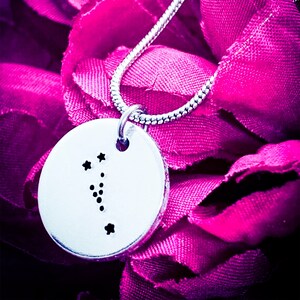 Taurus Constellation Hand Stamped Necklace. Constellation Jewellery, Star Sign Necklace, Zodiac Jewellery, Astrology Gift, Horoscope