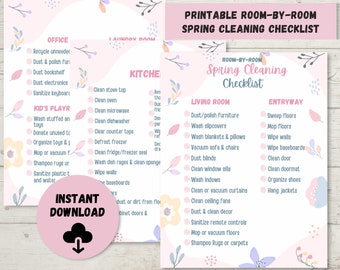 Spring Cleaning Checklist for Organized Deep Cleaning Supplies List ...