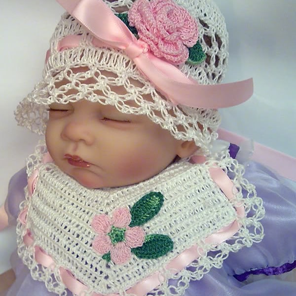 New Born , Premiee,Baby Love Knot Hat /Bonnet, Cotton Crochet *** PATTERN ***