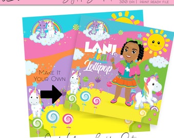 Candy Unicorn Backdrop - Digital File
