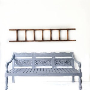 AVAILABLE  Beautiful oak detailed sofa bench