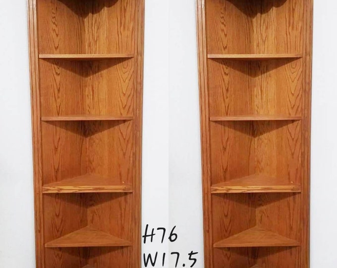 AVAILABLE Solid Oak Corner Shelves Etsy