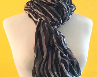 Zebra & Camuflage Black and White Soft Scarf