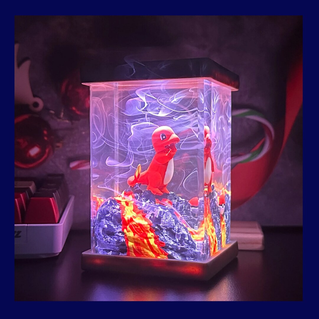Charmander Pokemon Lamp, Resin Lamp, Pokemon Gift, Custom Night Light ...
