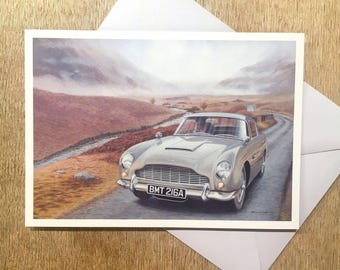007 'Skyfall', Aston Martin DB5 Greeting Card