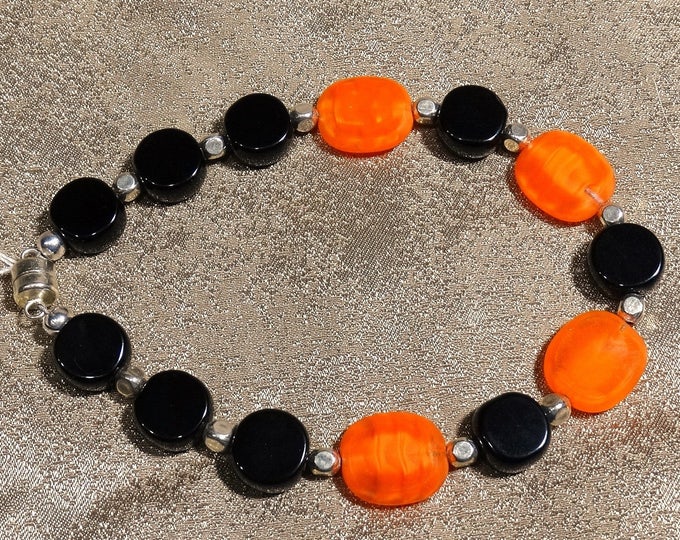 Black and Orange Bracelet