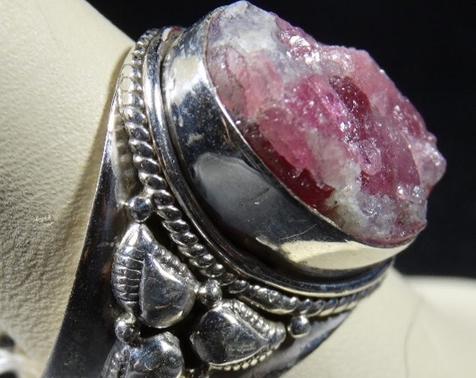 Rough Sunstone and Sterling Silver Ring