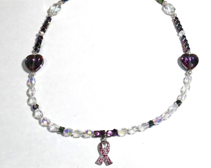 Breast Cancer Awareness Sparkle Necklace