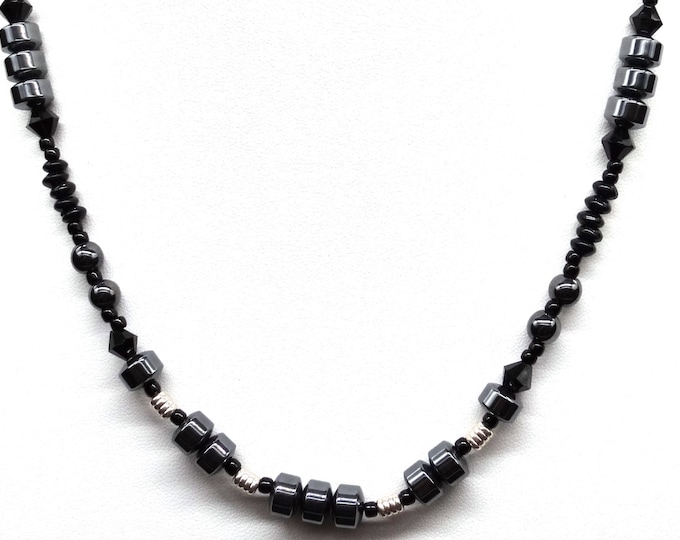 Hematite and Sterling Silver Necklace