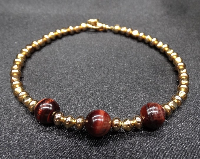 Golden Red Tigers Eye Bracelet