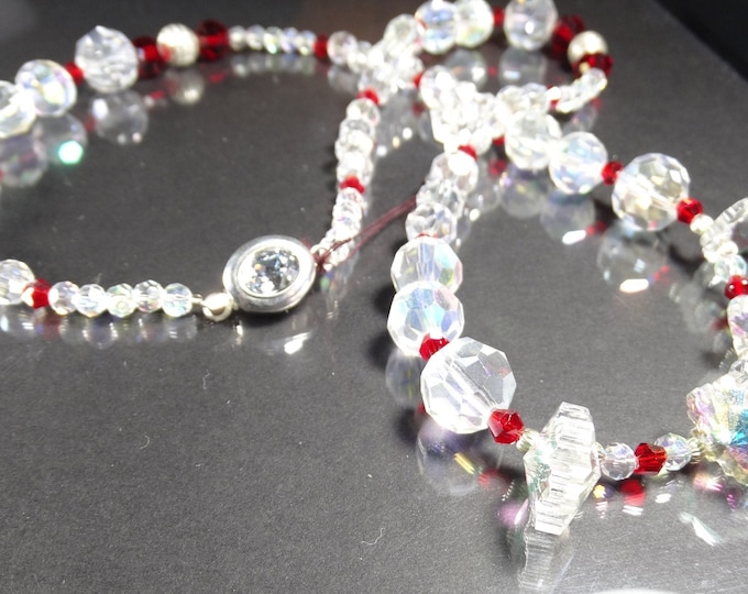 Snowflakes and Ice Swarovski Crystal Necklace