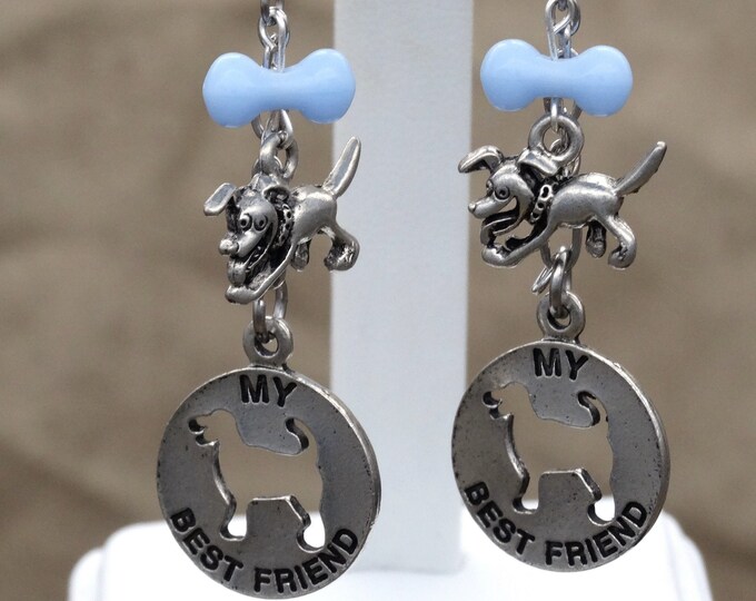 My Best Friend Puppy Dangle Earrings