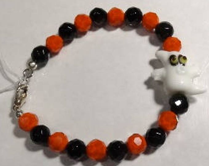 Ghost Lampwork Glass Bracelet