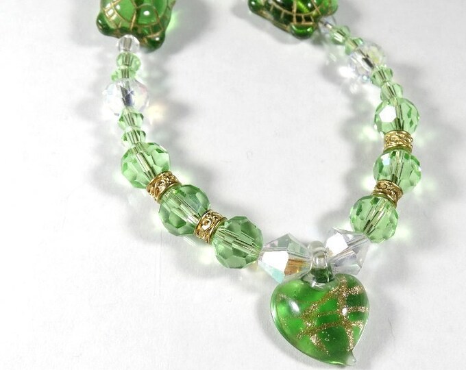 Vintage Beads - Turtle's Heart Necklace