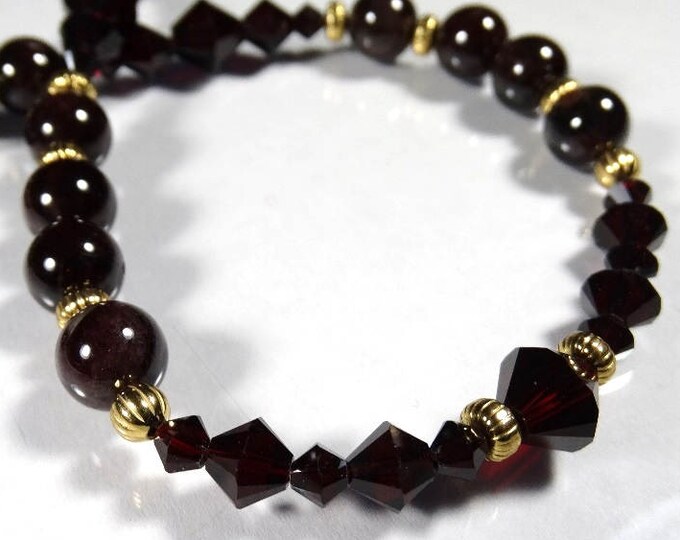 Golden Garnet Necklace