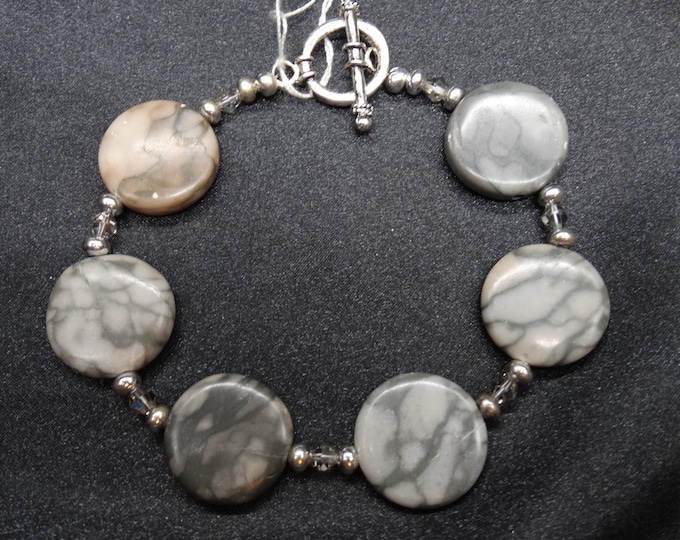 A Touch of Grey Marble Bracelet