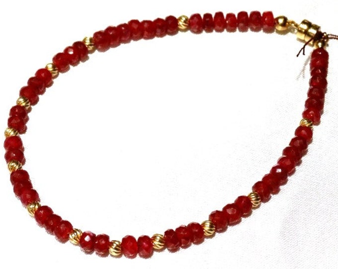 Ruby and 14k Gold Bracelet