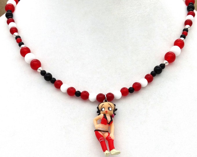 Betty Boop You Naughty Girl in Chaps Necklace