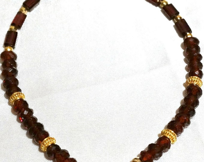 Garnet and Gold Bracelet