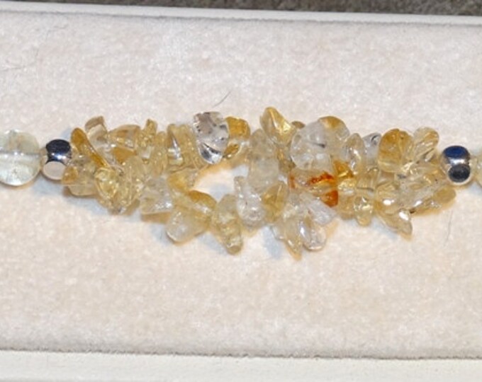 Citrine Drops Double Strand Bracelet