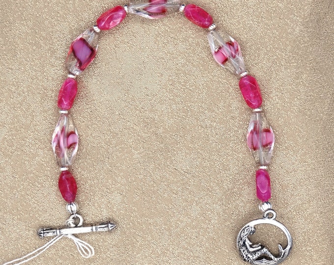 Jade Pink Mermaid Bracelet
