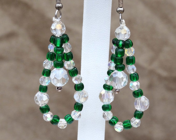 Emerald Isle Swarovski Crystal and Czech Glass Earrings