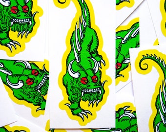 Hodag Sticker | Fearsome Critter Folklore Rhinelander Hodag Sticker | Glossy Vinyl Sticker