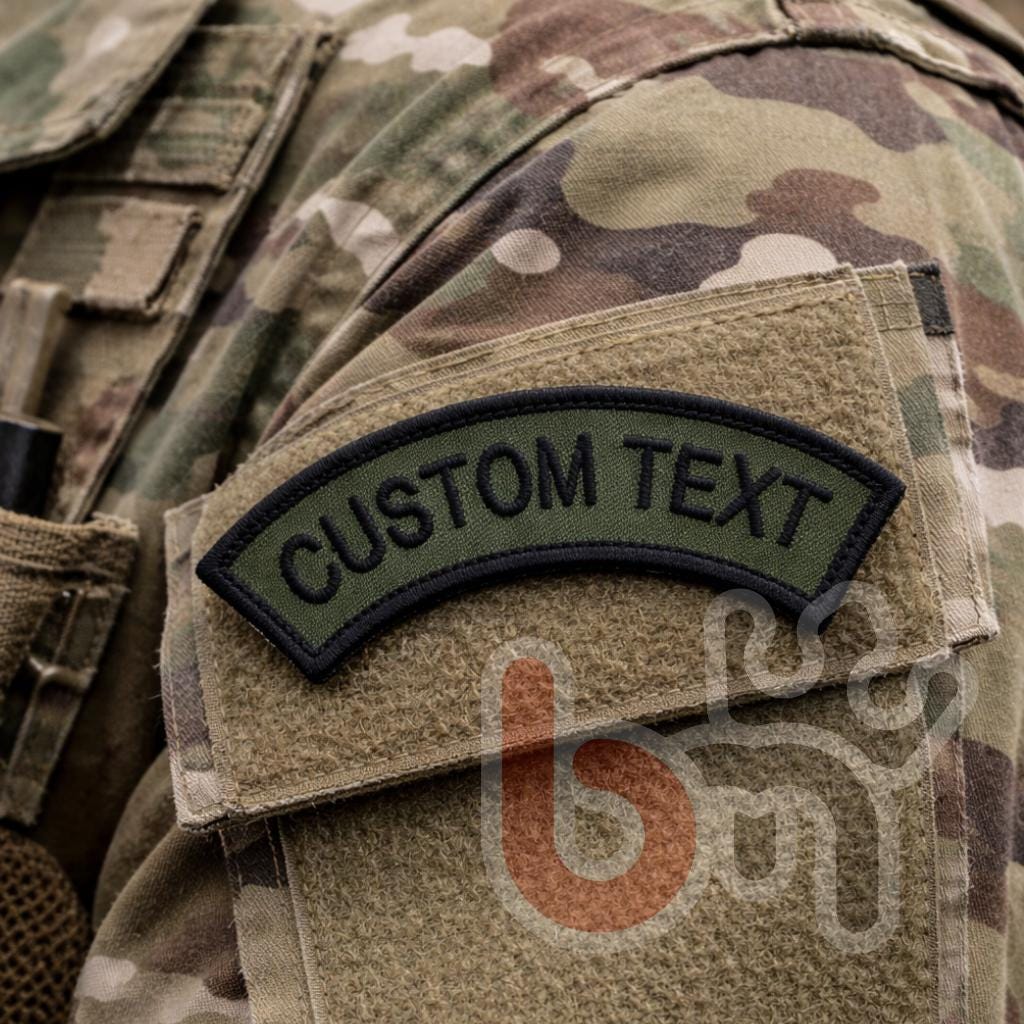 Custom Embroidered Arc Patch – Personalized Text Military Patch 100mm ...