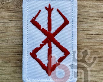 Gestickter Berserker-Opferrunen-Aufnäher – Nordisches Wikinger-Symbol | Zum Aufbügeln, Aufnähen oder mit Klettverschluss