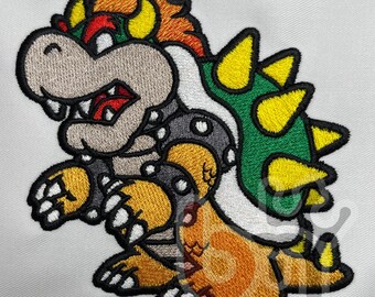 Plik do haftu Bowser™ Mario – najwyższa jakość | 11 cm | 33 257 ściegów | Natychmiastowe pobranie