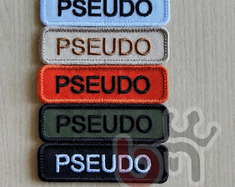 Patch brodé personnalisé – 8,5 × 2,5 cm | Texte au choix | Patch scratch | Militaire, Airsoft, Usage personnel & harnais pour chien