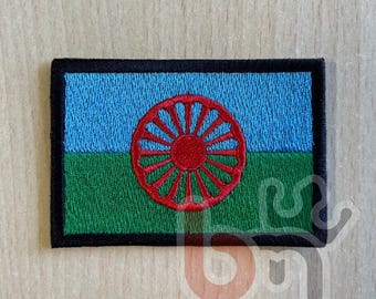 RÖMISCHE FLAGGE – Aufnäher – Horizontaler Aufnäher | Zum Aufbügeln, Aufnähen oder mit Klettverschluss