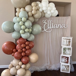 White and Clear BABY Boxes | Baby Shower Decorations | Gender Reveal | Balloon BABY Shower Boxes | Baby Shower Photo Prop | Party Decor