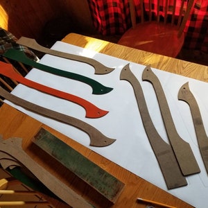 Axe Handle Templates On Paper - Complete Pattern Collection In One Set.
