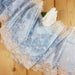 Lovely Blue/beige Stretch lace sold by the meter