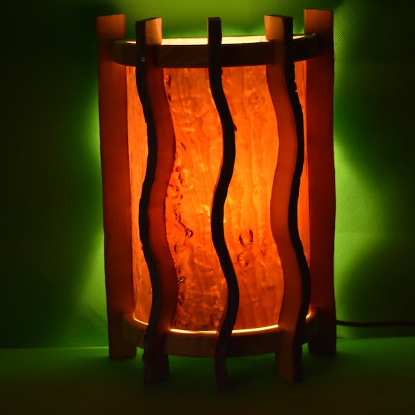 Wandlampe 1 aus Kelo- Holz & Birkenfurnier - Wandlampe - Kelolampe - Saunalampe