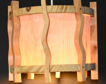 Dining table lamp - lamp made of spruce & birch veneer - hanging lamp - ceiling lamp