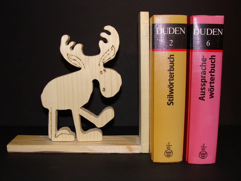 Wooden book-stand with moose 2 image 1