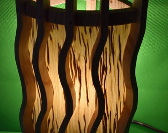 Sauna-Ecklampe mit Birkenfurnier