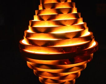 beautiful hanging lamp - Scandinavian  - wood lamp