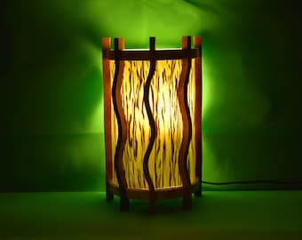 Wandlampe  aus Espen- Holz & weissem Birkenfurnier - Wandlampe - Holzlampe - Saunalampe