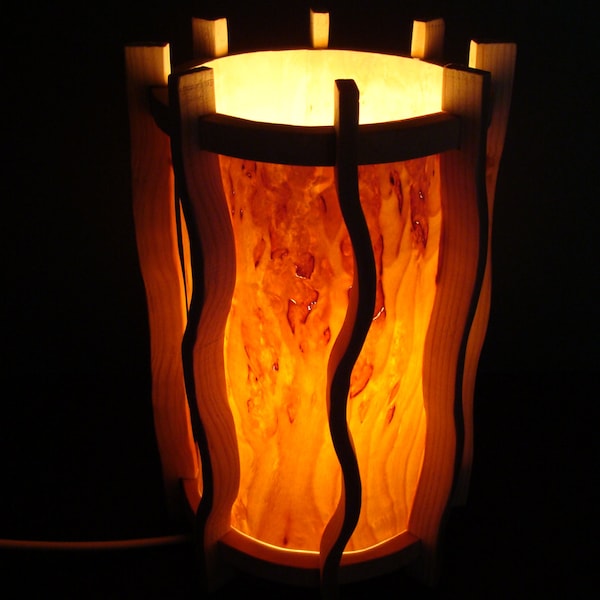 Holzlampe - Lampe aus Fichte & Birkenfurnier -Hängelampe - Deckenlampe